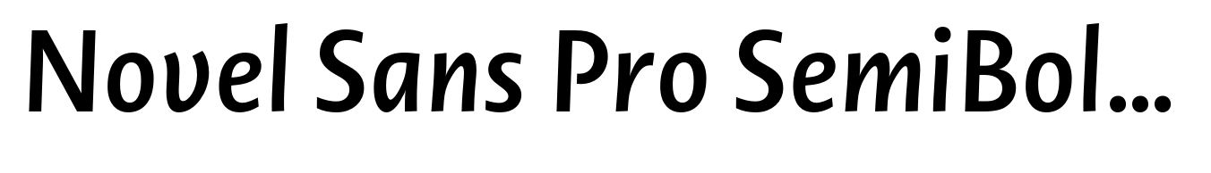 Novel Sans Pro SemiBold Italic
